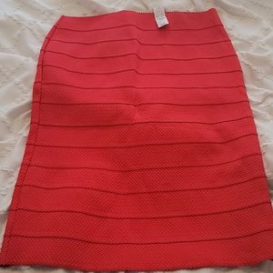 New York & Co Red stretch pencil skirt